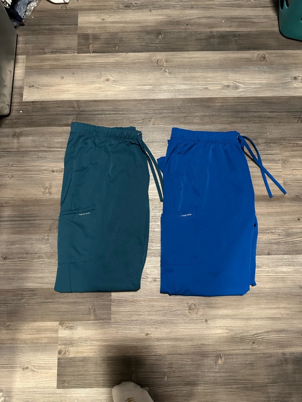 Healing Hands Women's Scrub Pants Rebecca - Teal & Royal Blue **BOGO**